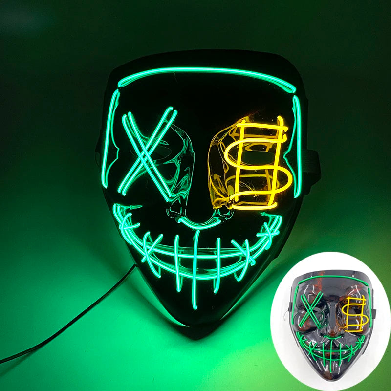 Halloween Film Theme Glowing Scary Mask LED