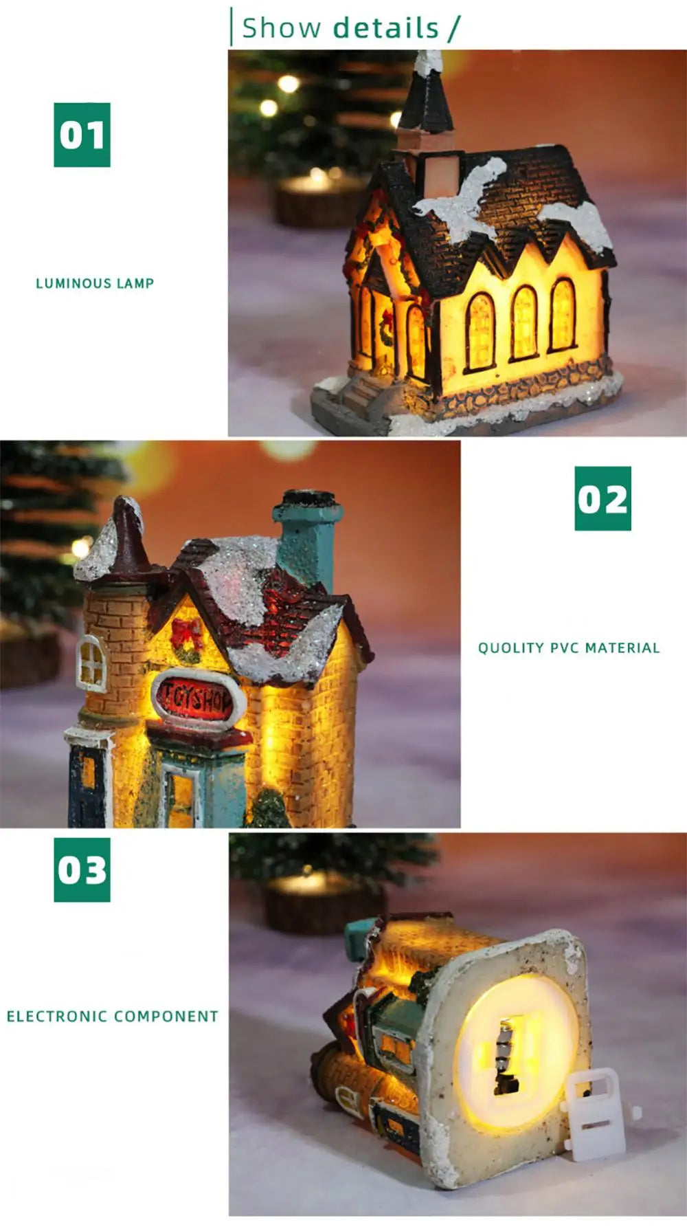 Led Light House Christmas Decorations