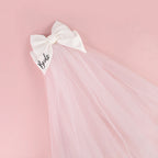 White Bride Bow Veil