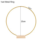 Gold Wreath Wooden Base