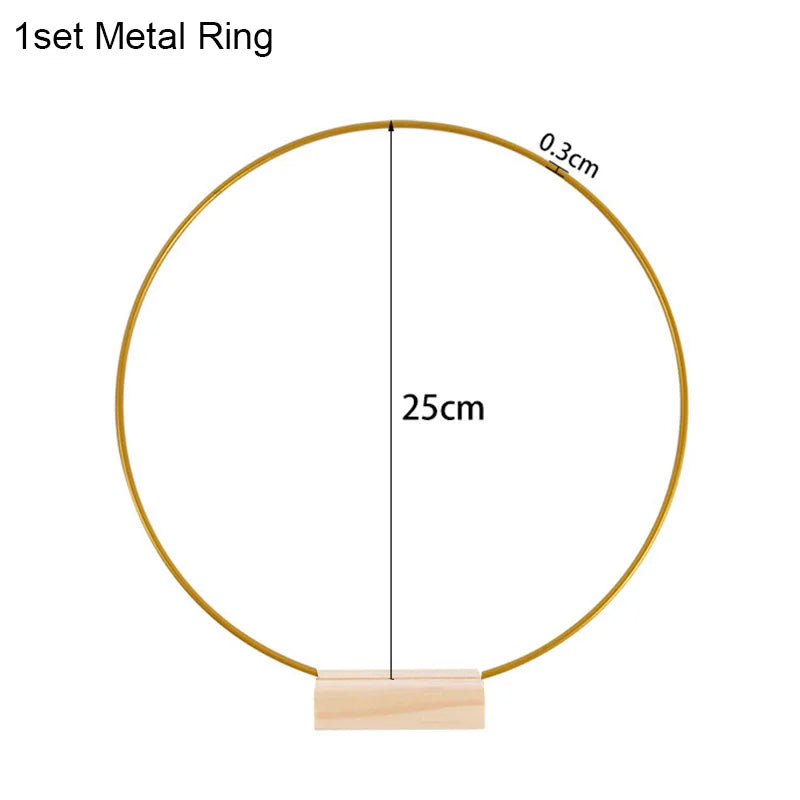 Gold Wreath Wooden Base