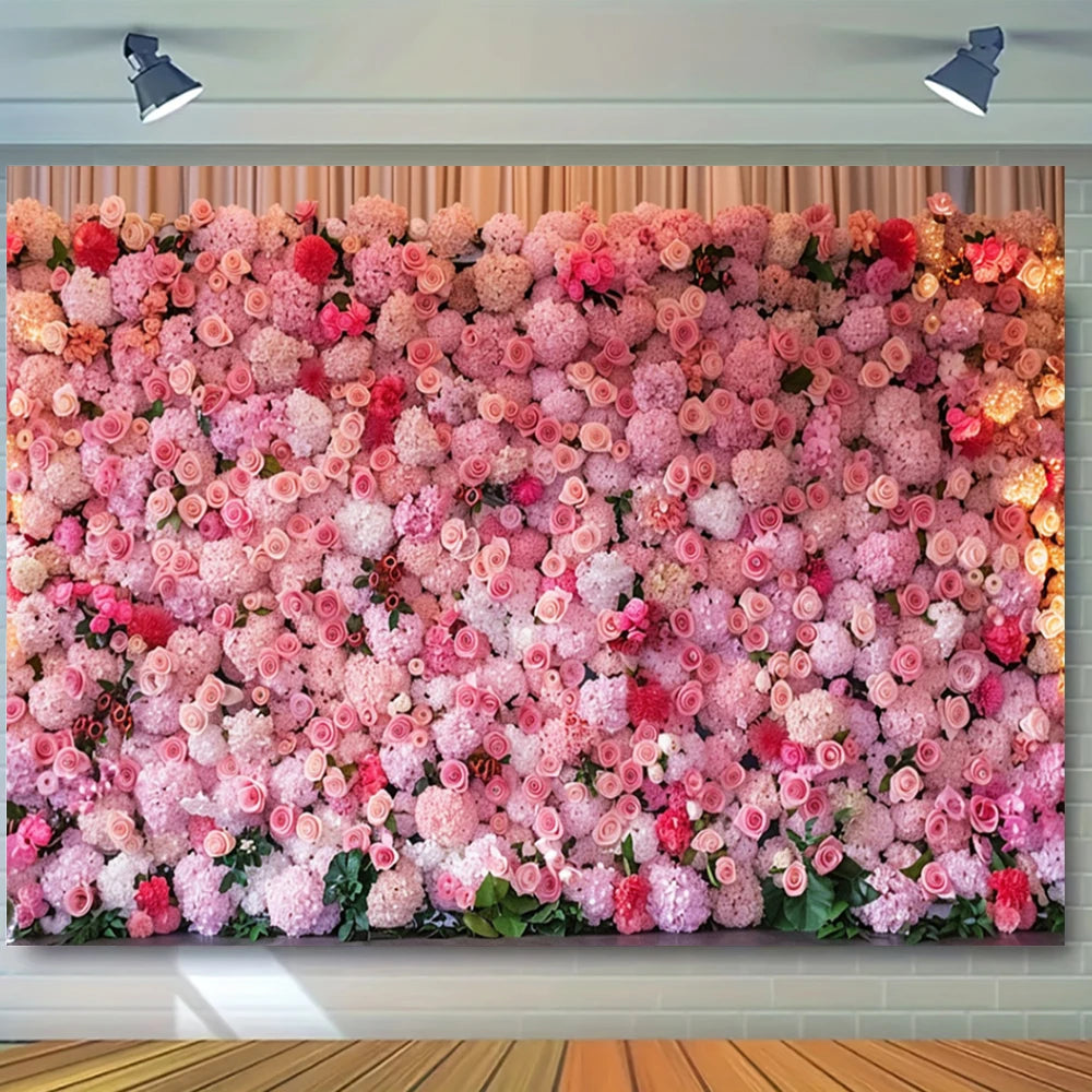 Wedding Flowers Curtain Backdrop