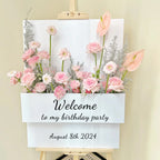 Custom Wedding Flower Box Welcome Sign