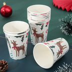 Christmas forest bronzing elk disposable tableware