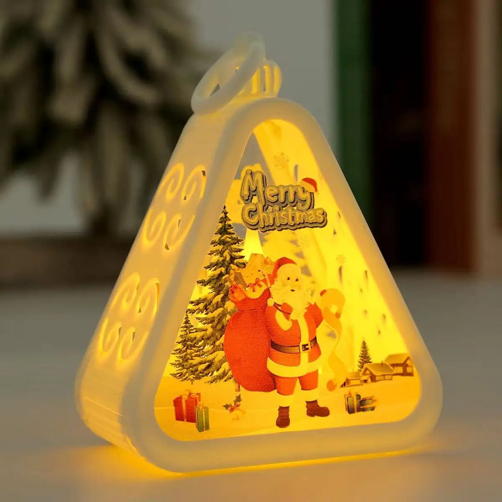 Christmas Decorations Retro Night Light Glow Gifts Window Display Desk Accessories Atmosphere Lantern