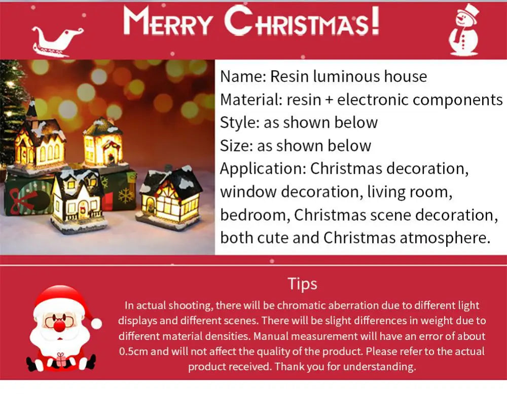 Led Light House Christmas Decorations