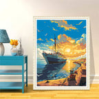 DIY Coloring By Numbers Boat Sailboat