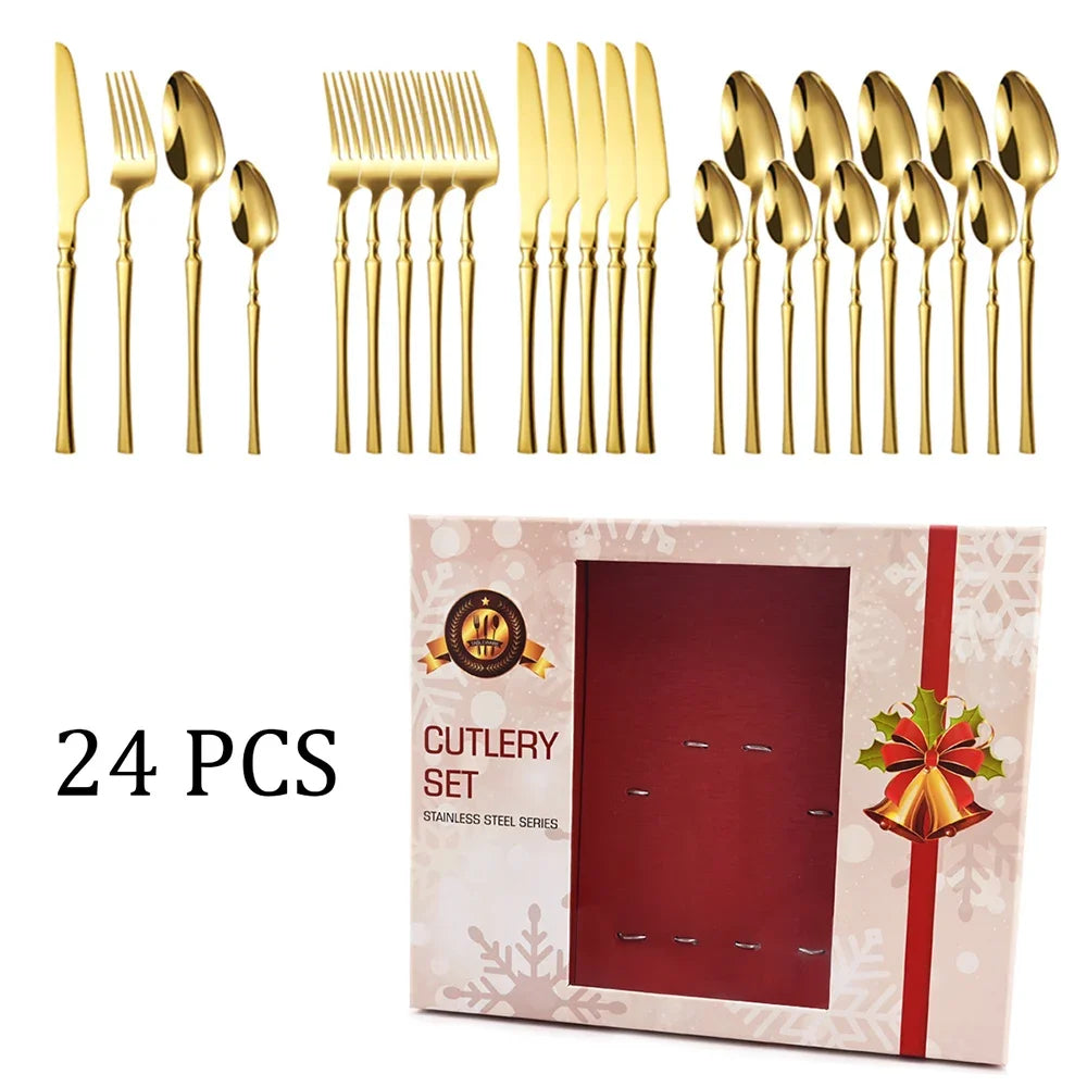 Christmas 24Pcs Cutlery