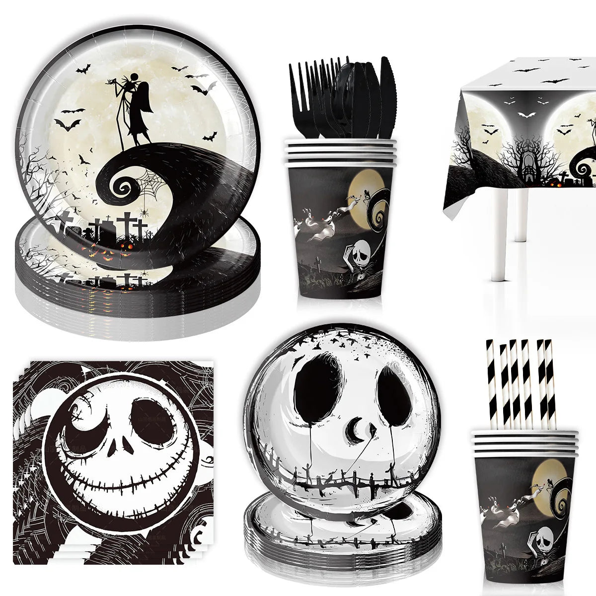 Halloween Jack Skellington Tableware Set