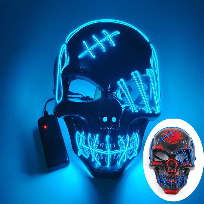 Halloween Film Theme Glowing Scary Mask LED
