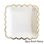 Elegant White Porcelain Disposable Tableware