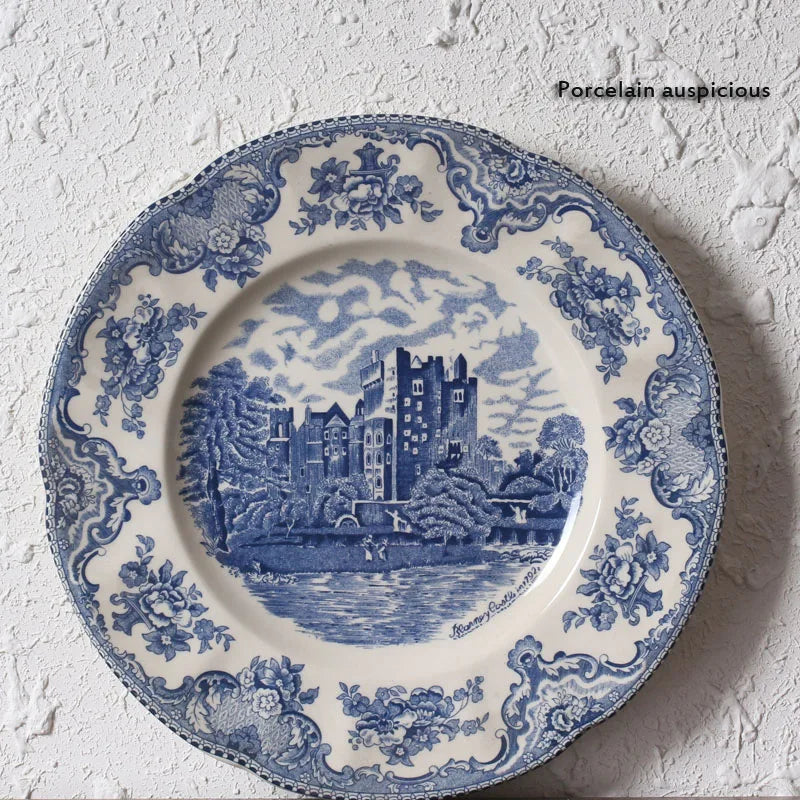 White and Blue porcelain complete tableware and tea set