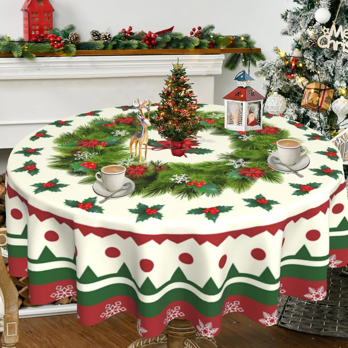 Christmas Round Tablecloth