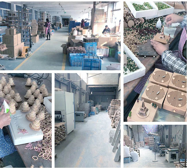 Christmas Gifts Wholesale Logo Engrave Mechanical Wind Up Clockwork Rotating Carousel Ballerina Music Box Wooden For Present