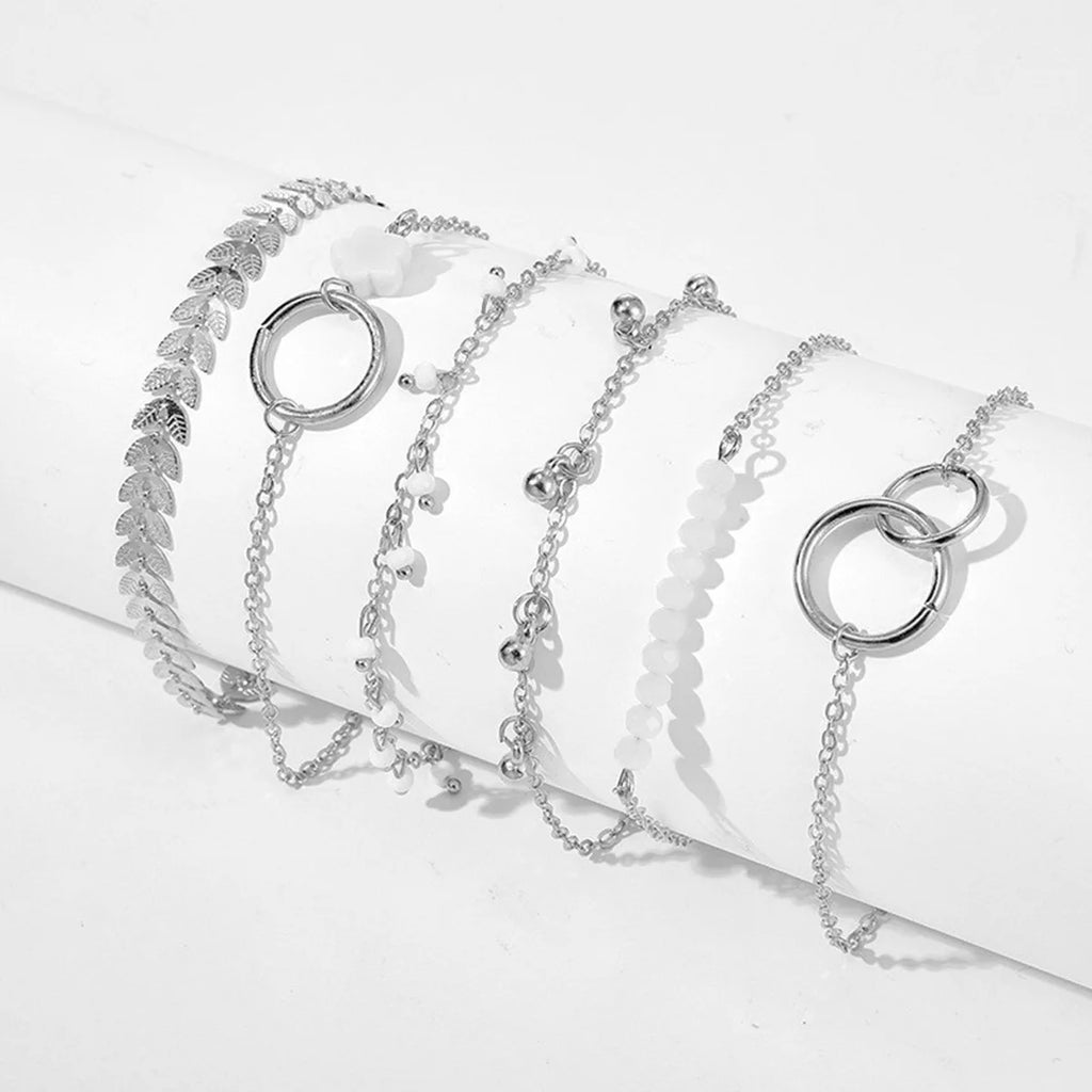 Trendy 6-Piece Stackable Bracelet Set