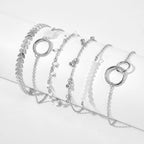 Trendy 6-Piece Stackable Bracelet Set