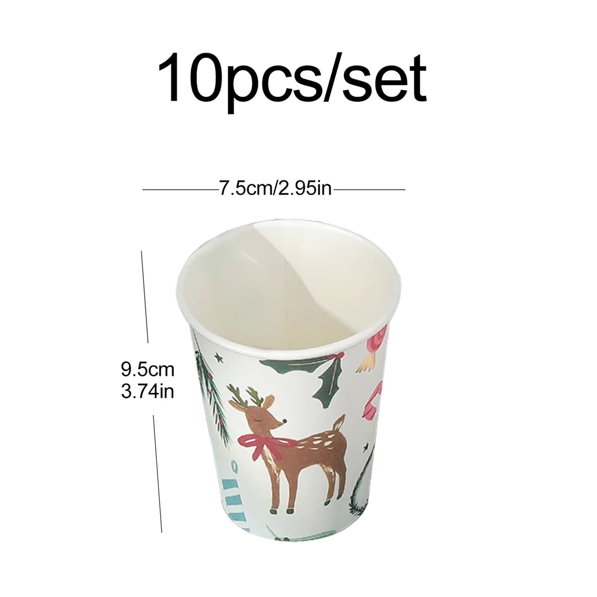 Christmas forest bronzing elk disposable tableware