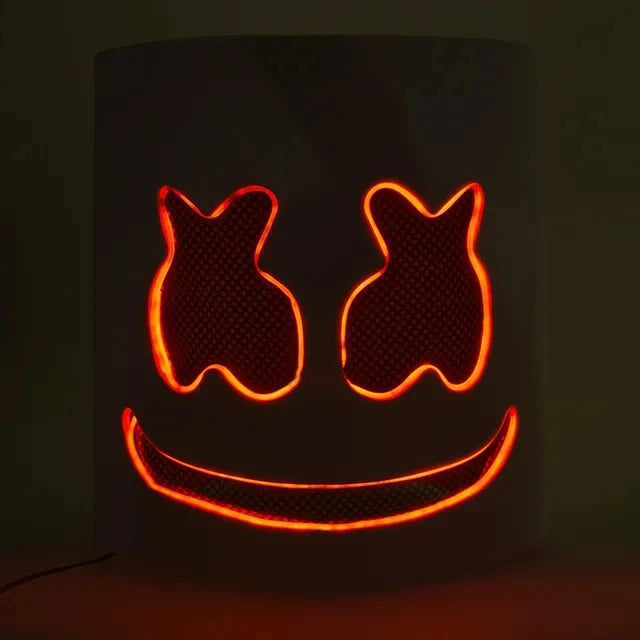 Halloween Neon Marshmallow Mask LED