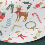 Christmas forest bronzing elk disposable tableware