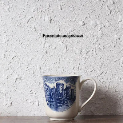 White and Blue porcelain complete tableware and tea set