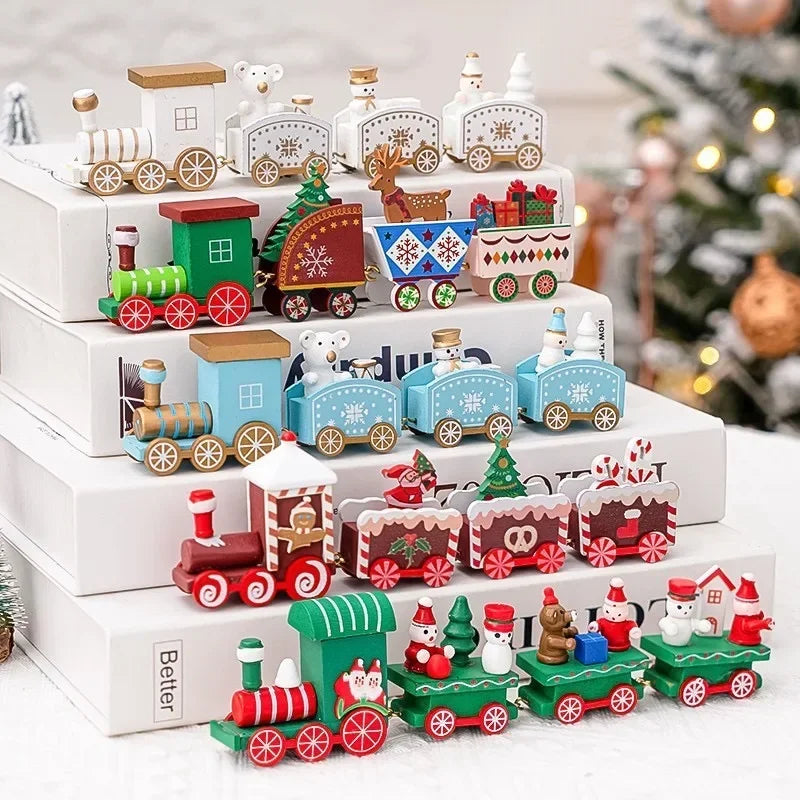 Christmas Train Merry Christmas Decorations Home Decor 2024 Cristmas Ornament Xmas Noel Gifts Happy New Year 2025