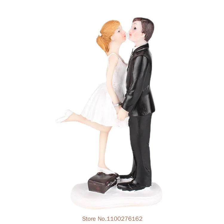Romantic Bride and Groom Cake Toppers