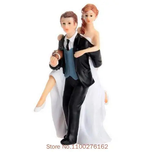 Romantic Bride and Groom Cake Toppers