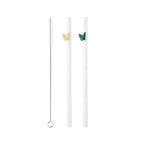 Reusable Butterfly Straws multicolor