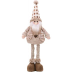Christmas Decorations Adjustable Extendable Santa Snowman Reindeer Plush Dolls Indoor Home Tabletop Ornaments Toys Gifts