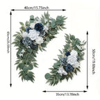 2pcs Wedding blue and white Flowers