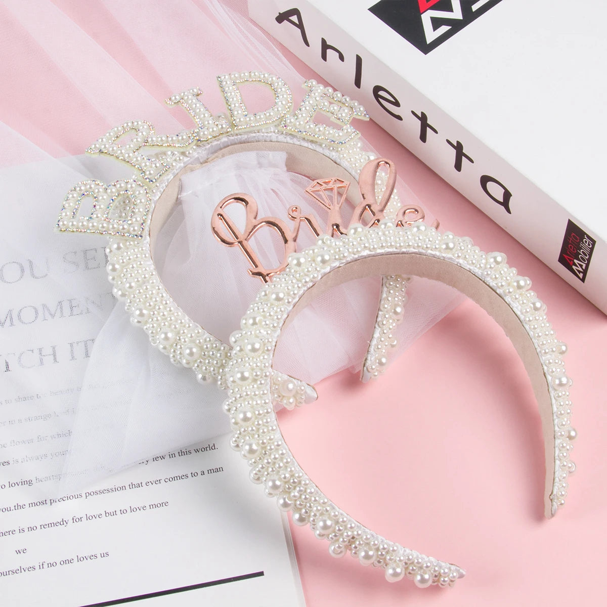White Bride Pearl Headband