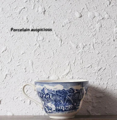 White and Blue porcelain complete tableware and tea set