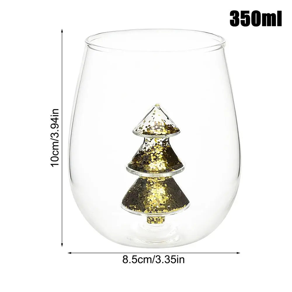 Christmas Tree Glass Cup