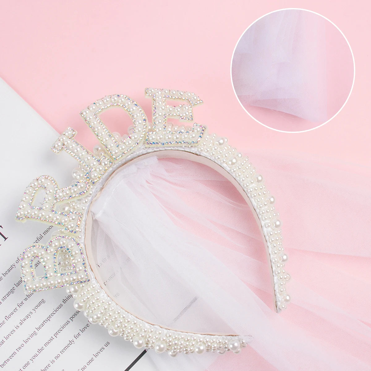White Bride Pearl Headband