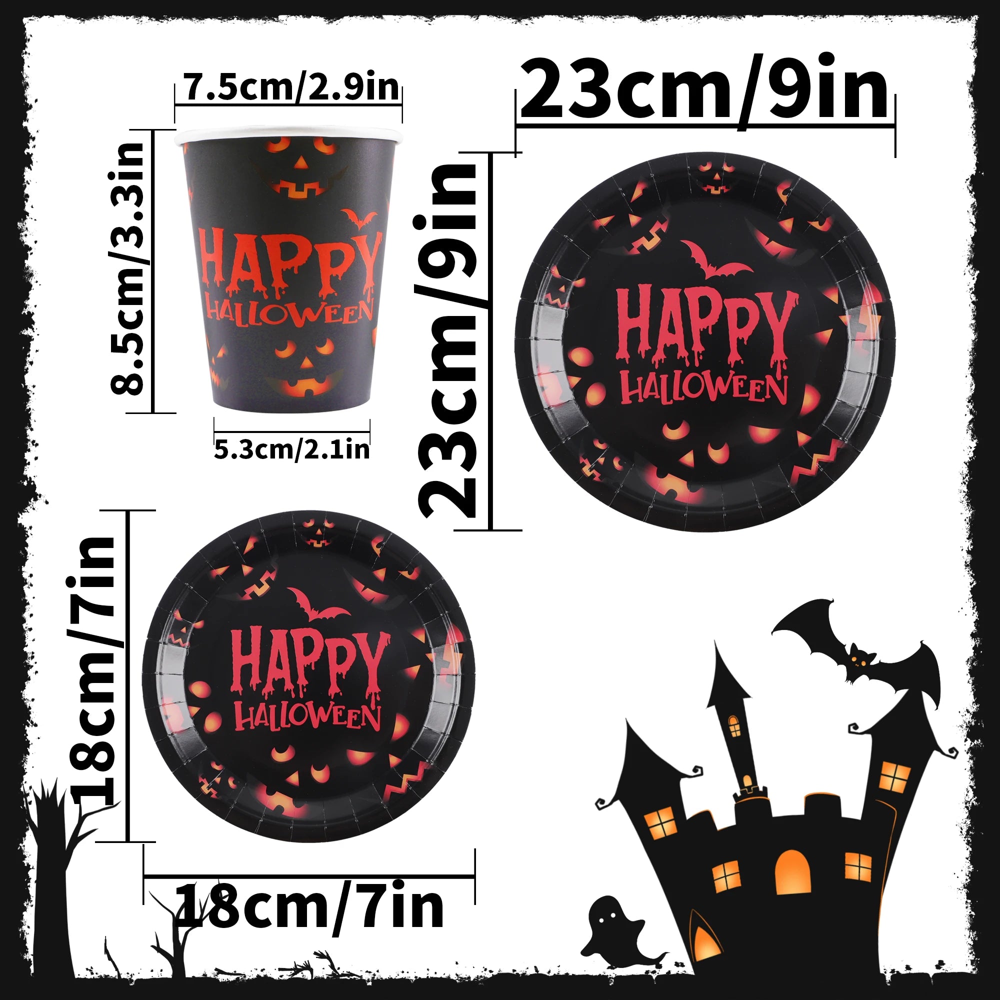 Halloween Spooky Disposable Tableware