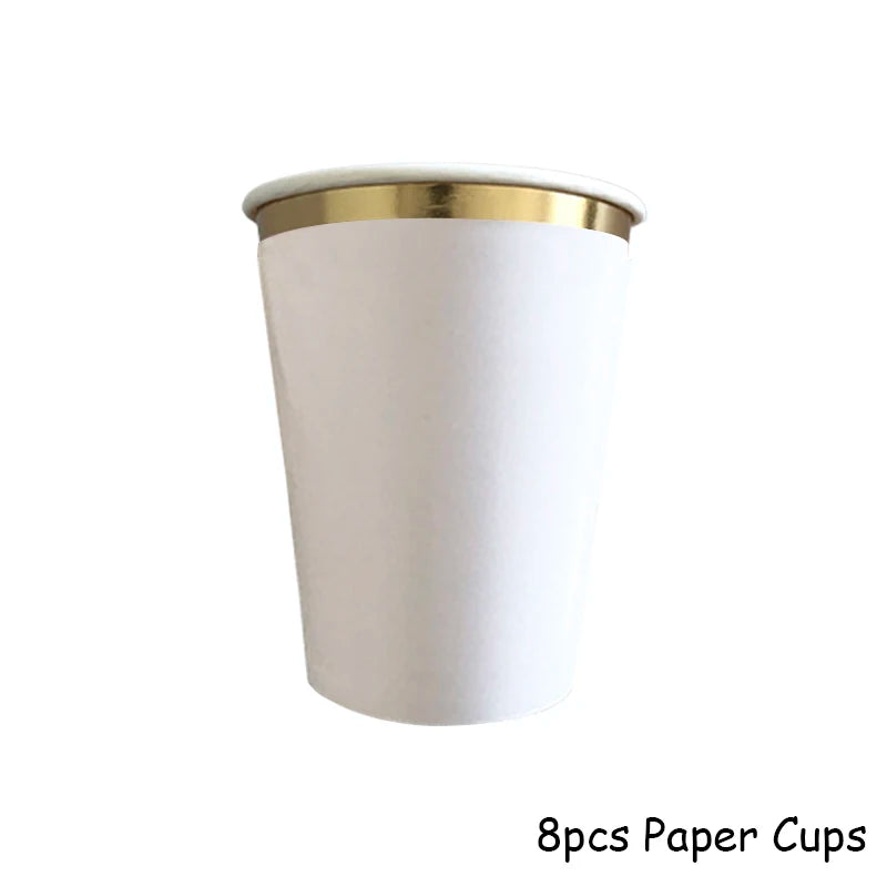 Elegant White Porcelain Disposable Tableware