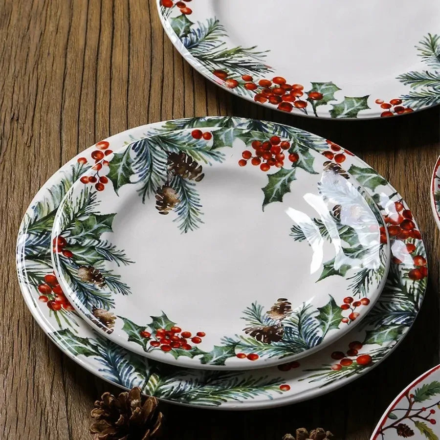 Christmas Ceramic Dinner Plate