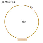 Gold Wreath Wooden Base