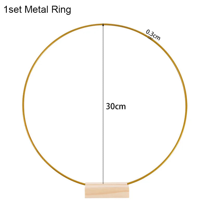 Gold Wreath Wooden Base