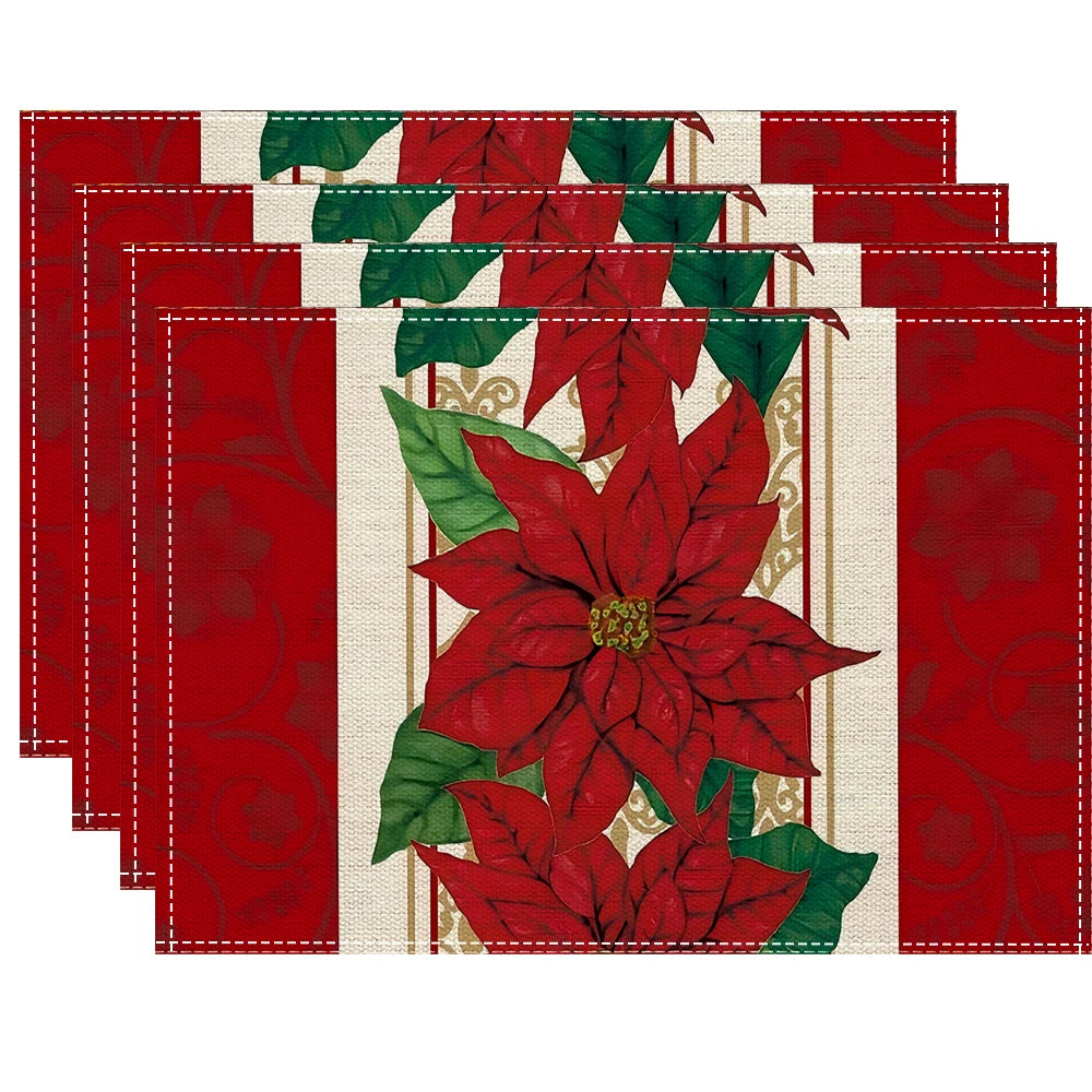 Christmas Floral Placemats Tableware