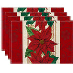 Christmas Floral Placemats Tableware