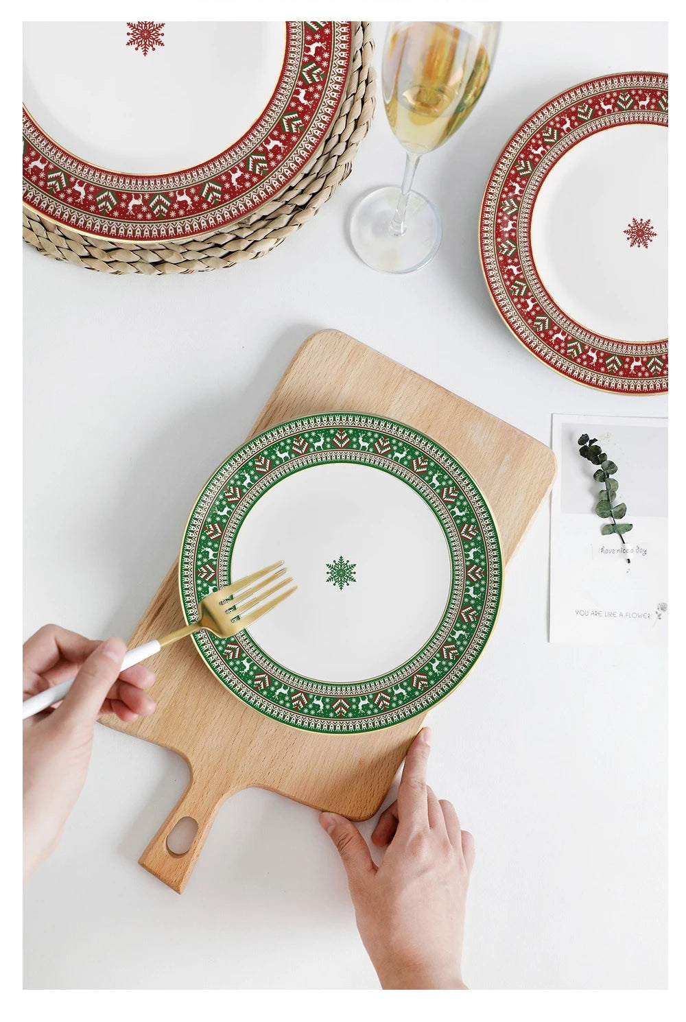 Christmas china tableware