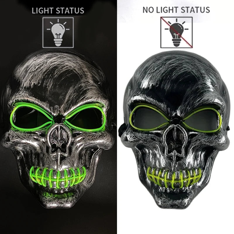 Halloween Film Theme Glowing Scary Mask LED