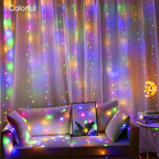 Christmas Lights Curtain Garland Merry Christmas Decorations For Home Christmas Ornaments Xmas Gifts Navidad 2025 New Year Decor