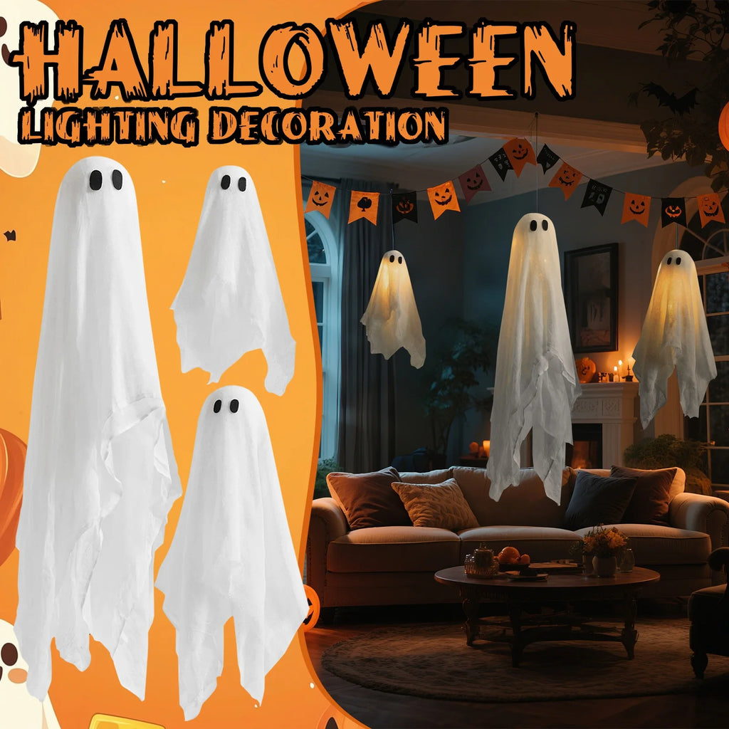 Halloween Scary Style Glowing Hanging Ghost