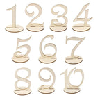 Elegant Wooden Table Numbers for Wedding Reception