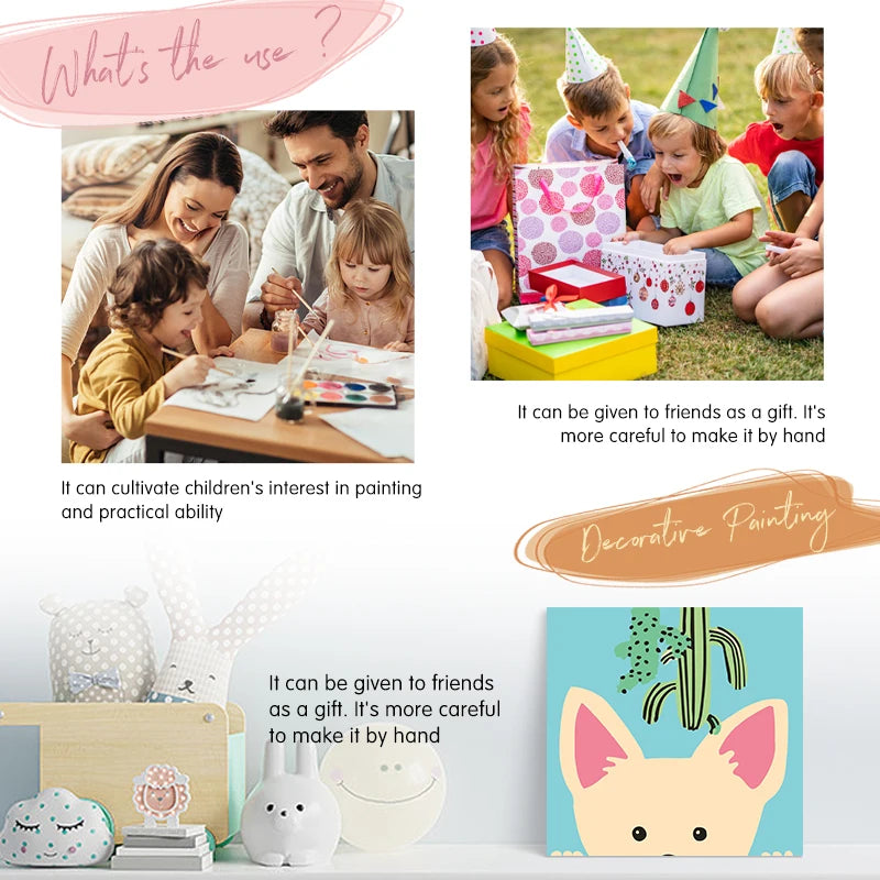 Paint By Numbers For Kids Canvas