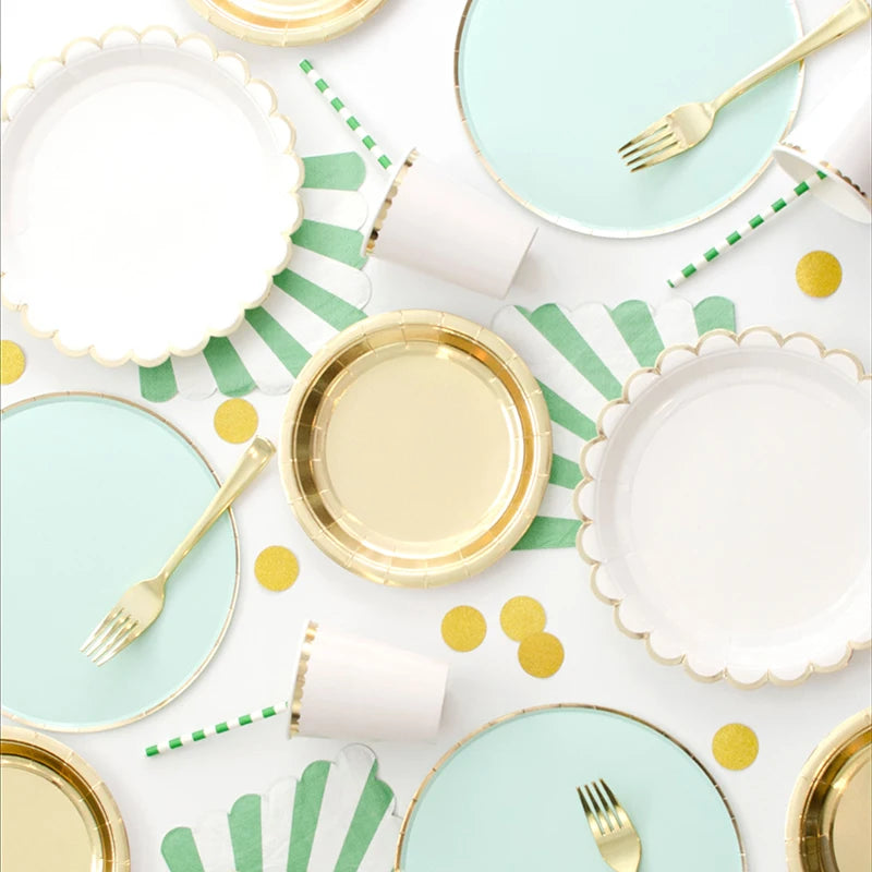 Elegant White Porcelain Disposable Tableware