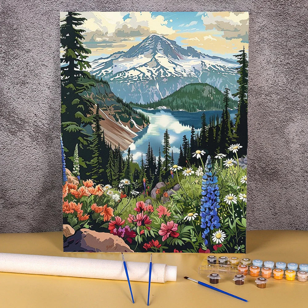 Painting By Numbers Adults Crafts Flowers Mountains