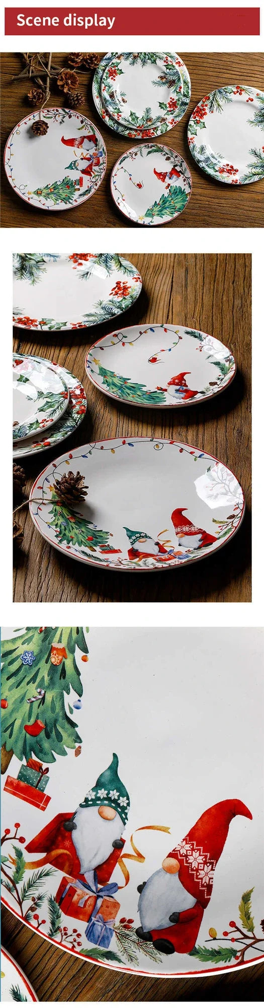 Christmas Ceramic Dinner Plate
